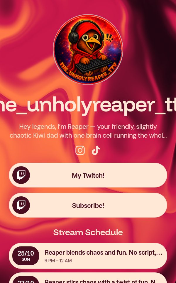 the_unholyreaper_ttv's pulz.bio page