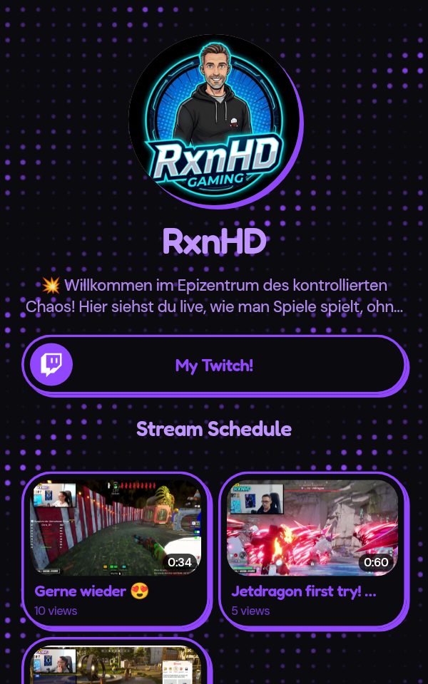 RxnHD's pulz.bio page