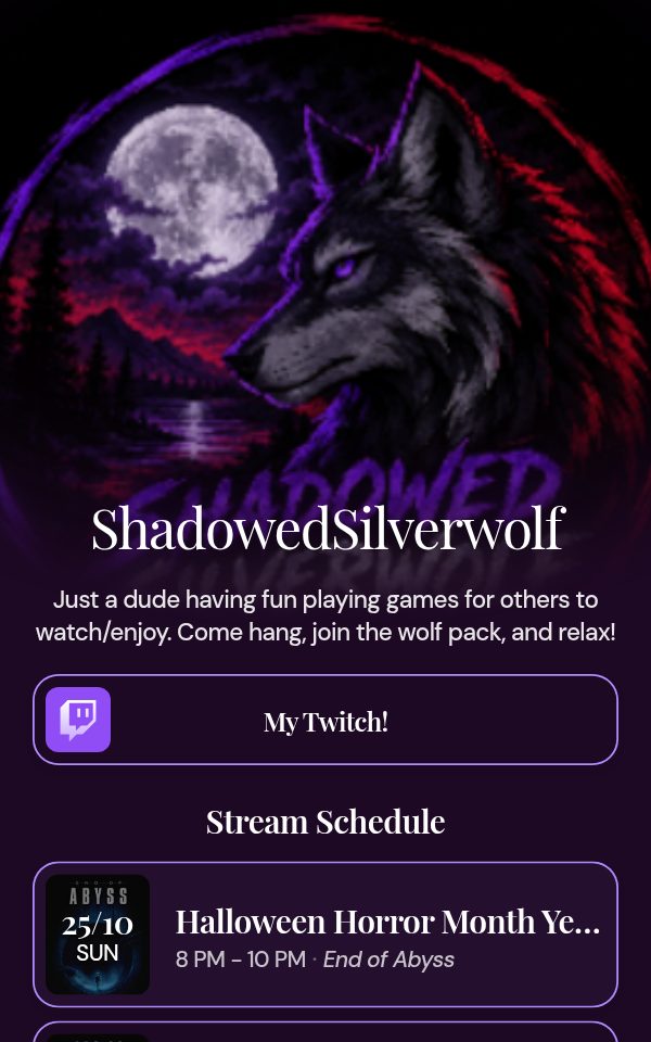 ShadowedSilverwolf's pulz.bio page