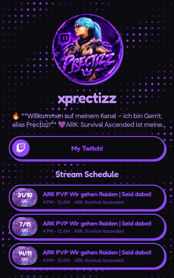 xprectizz's pulz.bio page