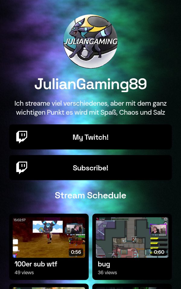 JulianGaming89's pulz.bio page