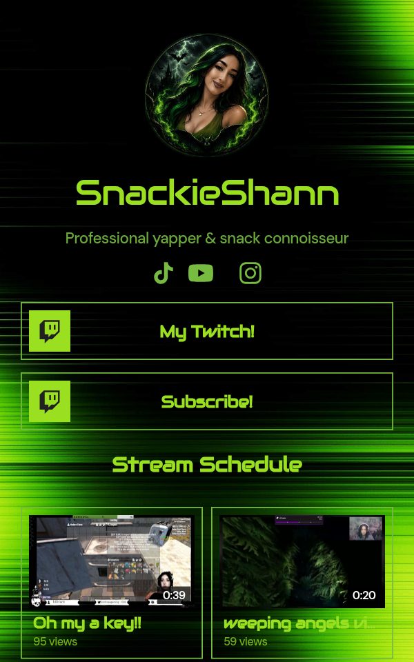 SnackieShann's pulz.bio page