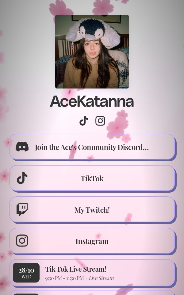 AceKatanna's pulz.bio page