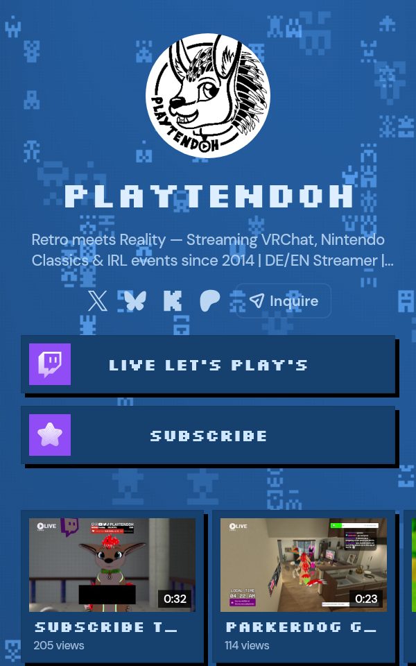 Playtendoh's pulz.bio page