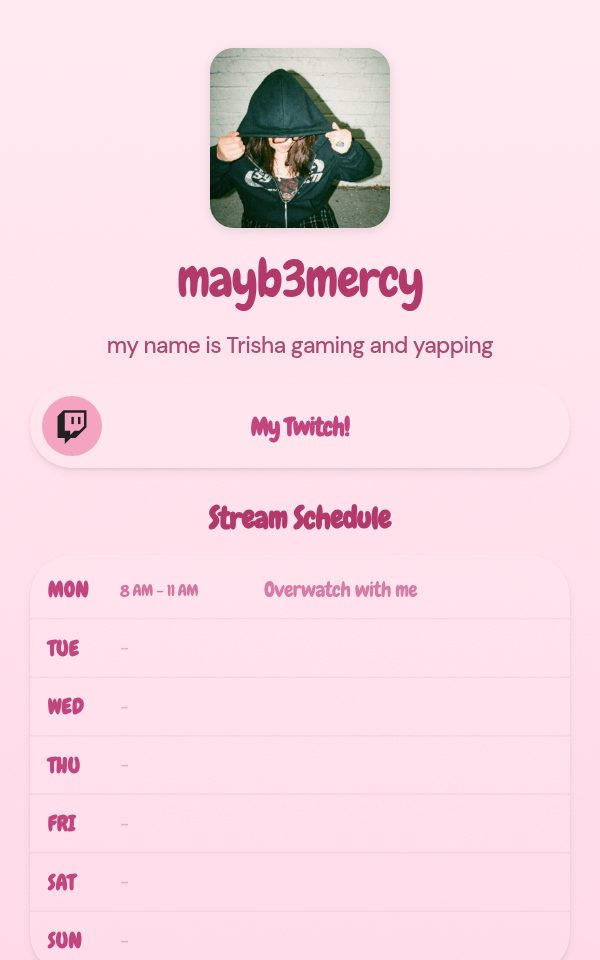 mayb3mercy's pulz.bio page