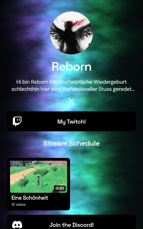 Reborn's pulz.bio page