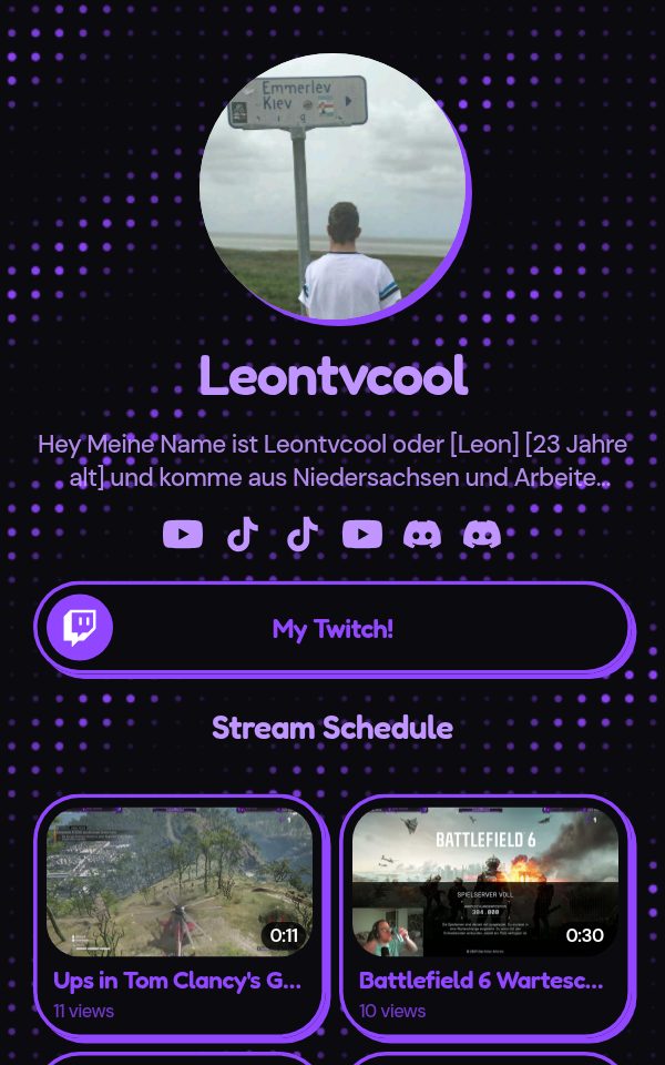 Leontvcool's pulz.bio page