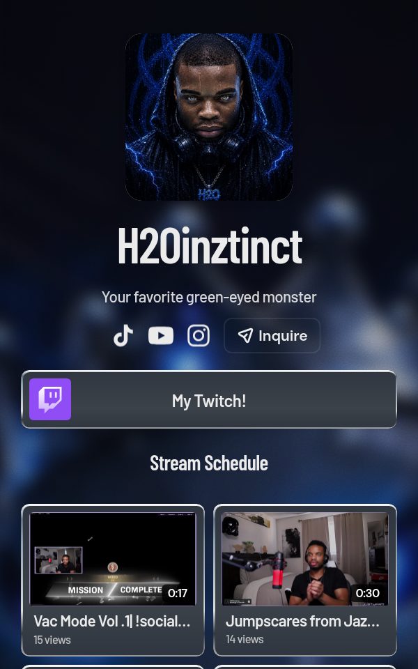 H2Oinztinct's pulz.bio page