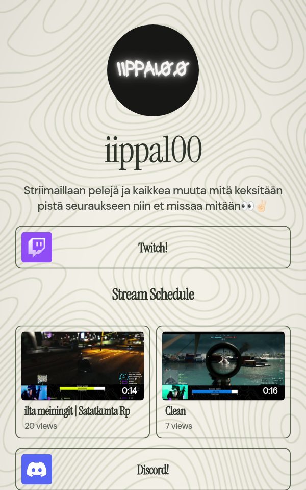 iippa100's pulz.bio page