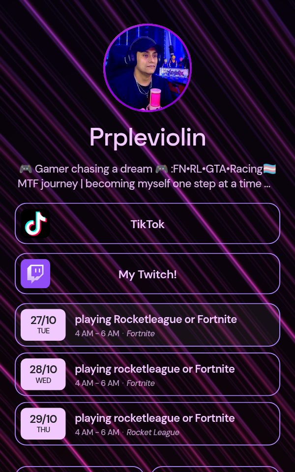 Prpleviolin's pulz.bio page