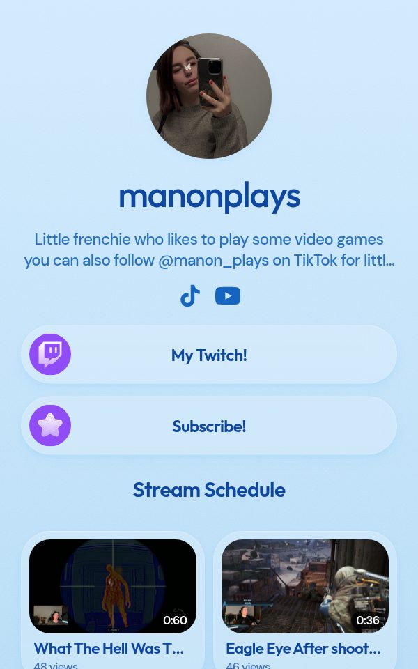 manonplays's pulz.bio page