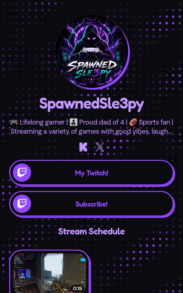 SpawnedSle3py's pulz.bio page