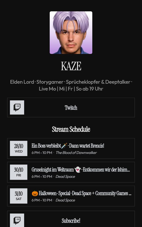 KAZE's pulz.bio page