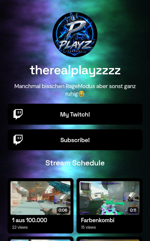 therealplayzzzz's pulz.bio page