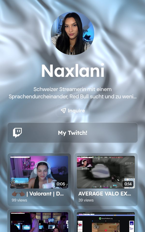 Naxlani's pulz.bio page