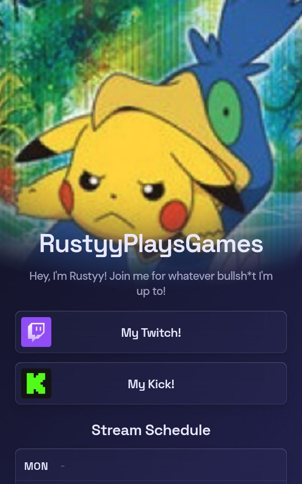 RustyyPlaysGames's pulz.bio page