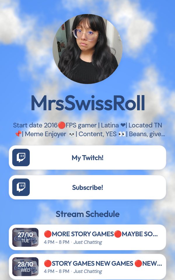 MrsSwissRoll's pulz.bio page