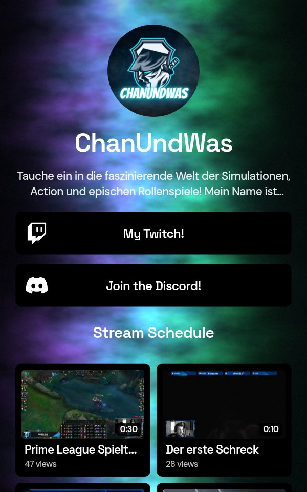 ChanUndWas's pulz.bio page