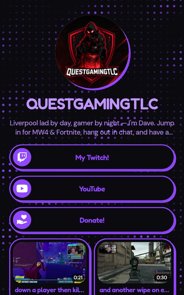 QUESTGAMINGTLC's pulz.bio page