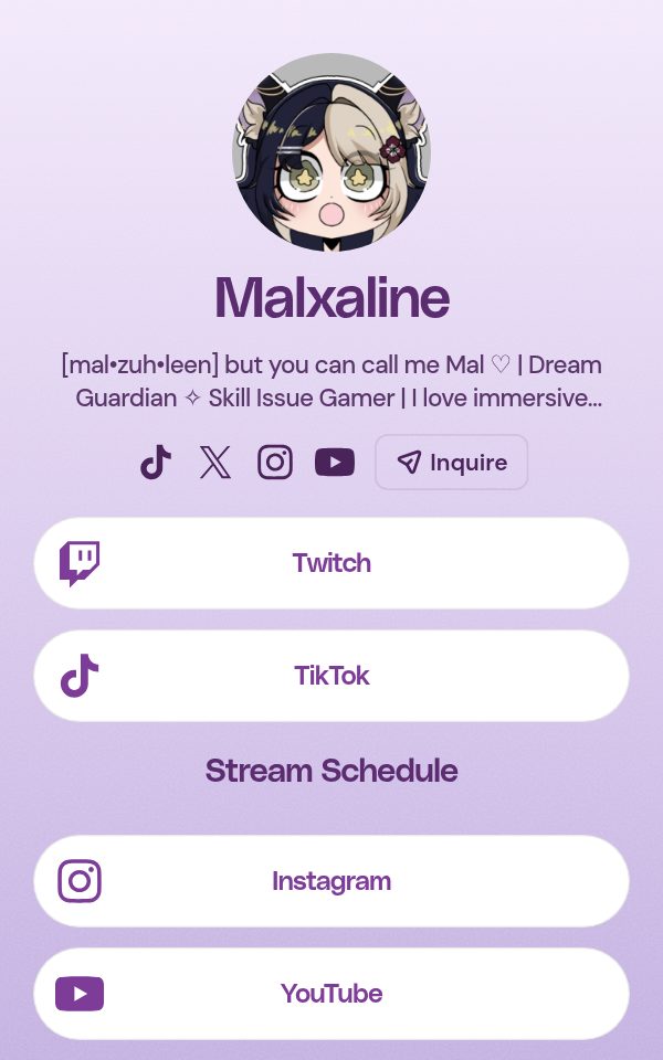 Malxaline's pulz.bio page