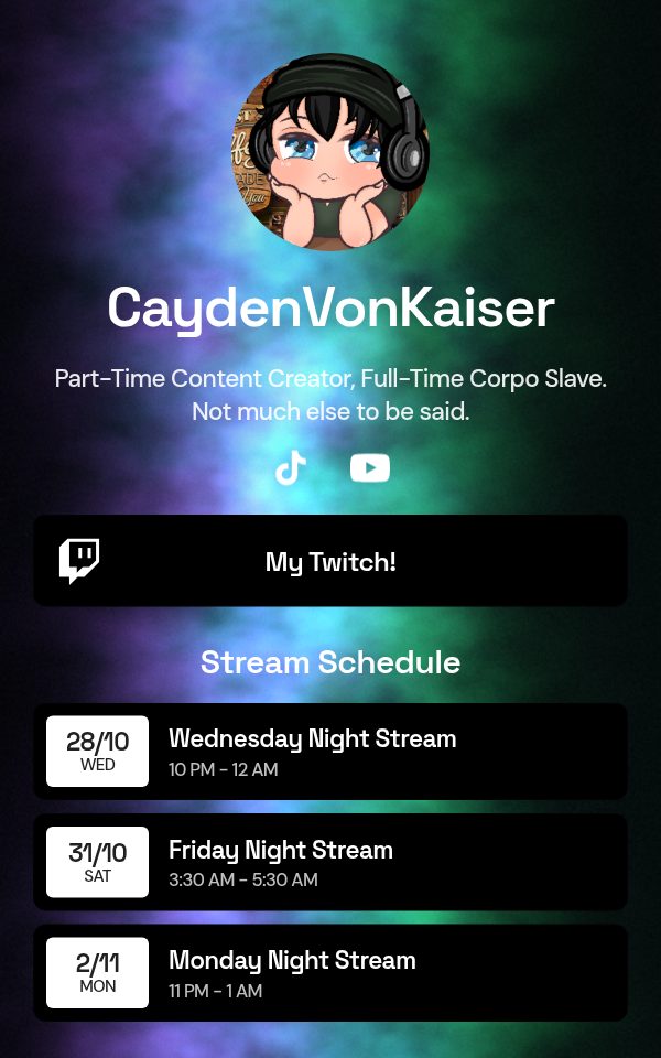 CaydenVonKaiser's pulz.bio page